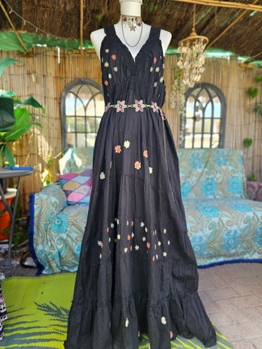 Y2K Embroidered Maxi Dress