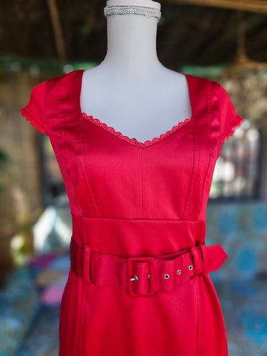 Y2K Belted Pinup Dress