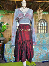 Load image into Gallery viewer, Rayon Flared Sleeve Crop Top