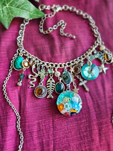 'Summer Pond' Treasure Charm Choker