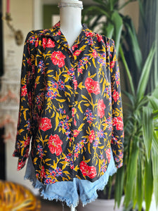90s Contrast Blouse