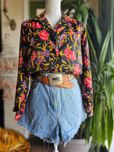 90s Contrast Blouse