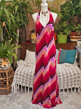 Load image into Gallery viewer, Y2K Trippy Halterneck Maxi