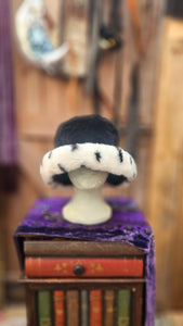 90s Velvet & Faux Fur Hat