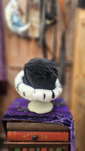 90s Velvet & Faux Fur Hat