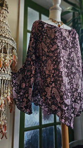 Y2K Paisley Fairy Top