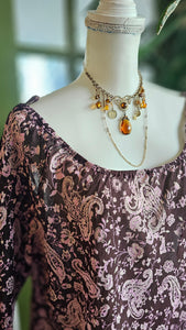 Y2K Paisley Fairy Top