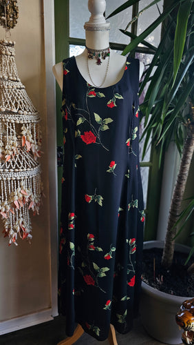 90s Rose Print Dress
