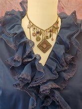 Load image into Gallery viewer, 70s Nylon Whimsigoth Blouse