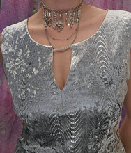 Load image into Gallery viewer, 90s Silver Maxi Dress