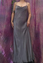 Load image into Gallery viewer, Y2K Silver Cowlneck Dress