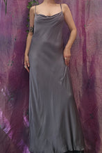 Load image into Gallery viewer, Y2K Silver Cowlneck Dress