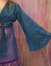 Load image into Gallery viewer, Bell Sleeve Taffeta Tie Top