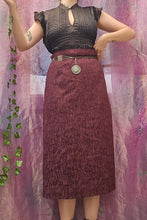 Load image into Gallery viewer, 90s Textured Midi Skirt