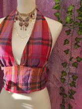 Load image into Gallery viewer, Plaid Halterneck Top