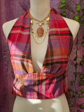 Load image into Gallery viewer, Plaid Halterneck Top