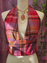 Load image into Gallery viewer, Plaid Halterneck Top