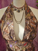 Load image into Gallery viewer, Whimsy Kitty Halterneck Top