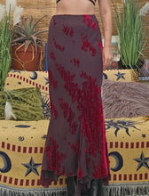 Load image into Gallery viewer, Y2K Devore Asymmetrical Skirt