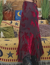 Load image into Gallery viewer, Y2K Devore Asymmetrical Skirt
