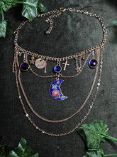 Load image into Gallery viewer, 'Blue Moon' Treasure Charm Choker