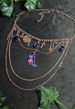 Load image into Gallery viewer, 'Blue Moon' Treasure Charm Choker