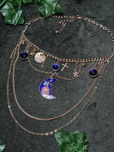 Load image into Gallery viewer, 'Blue Moon' Treasure Charm Choker