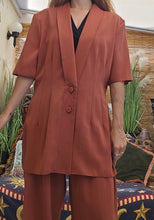 Load image into Gallery viewer, 80s Terracotta Pleated Suit