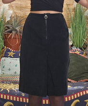 Load image into Gallery viewer, 1970s Black Corduroy Skirt