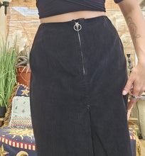 Load image into Gallery viewer, 1970s Black Corduroy Skirt