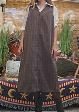 Load image into Gallery viewer, 1970s Plaid Pinafore Dress