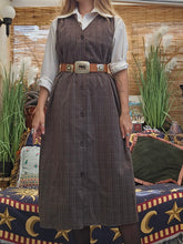 Load image into Gallery viewer, 1970s Plaid Pinafore Dress