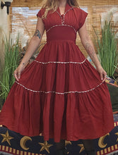 Load image into Gallery viewer, 1950s Burgundy Dress