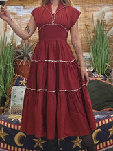 Load image into Gallery viewer, 1950s Burgundy Dress