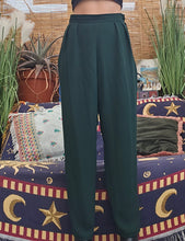 Load image into Gallery viewer, 90s Dark Green Pleated Trousers