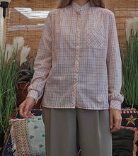 Load image into Gallery viewer, 80s Plaid Grandad Blouse