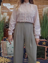 Load image into Gallery viewer, 80s Plaid Grandad Blouse