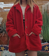 Load image into Gallery viewer, 90s Red Teddy Fleece