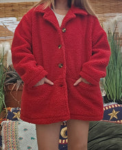 Load image into Gallery viewer, 90s Red Teddy Fleece