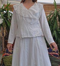 Load image into Gallery viewer, Vintage Romantic Wrap Blouse