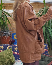 Load image into Gallery viewer, 80s Leather Bomber Jacket