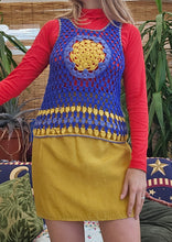 Load image into Gallery viewer, 1970s Knitted Crochet Sweater Vest