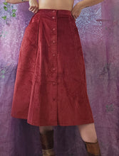 Load image into Gallery viewer, 90s Burnt Orange Corduroy Skirt