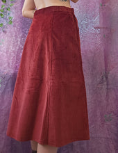 Load image into Gallery viewer, 90s Burnt Orange Corduroy Skirt