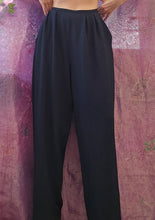 Load image into Gallery viewer, 90s High Waisted Navy Trousers