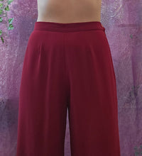 Load image into Gallery viewer, Vintage High Waisted Burgundy Flares