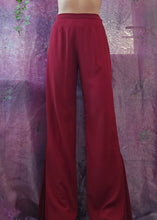 Load image into Gallery viewer, Vintage High Waisted Burgundy Flares