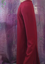 Load image into Gallery viewer, Vintage High Waisted Burgundy Flares