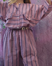 Load image into Gallery viewer, 80s Pinstriped Boiler Suit
