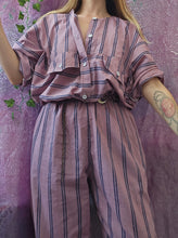 Load image into Gallery viewer, 80s Pinstriped Boiler Suit